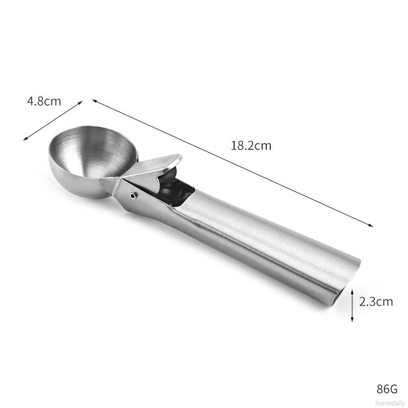 Ice Cream Scoop Stainless Steel Ice Cream Spoon Metal Icecream Cookie Scoop Melon Fruit Baller Ice Ball Maker Kitchen