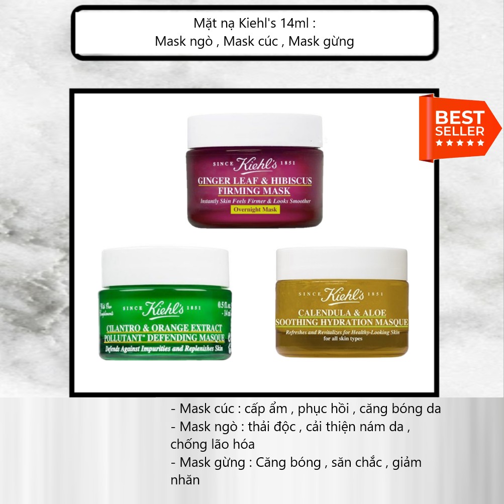 Mặt Nạ Kiehl’s Cúc - Ngò - Gừng 14ml | Mask Kiehl’s