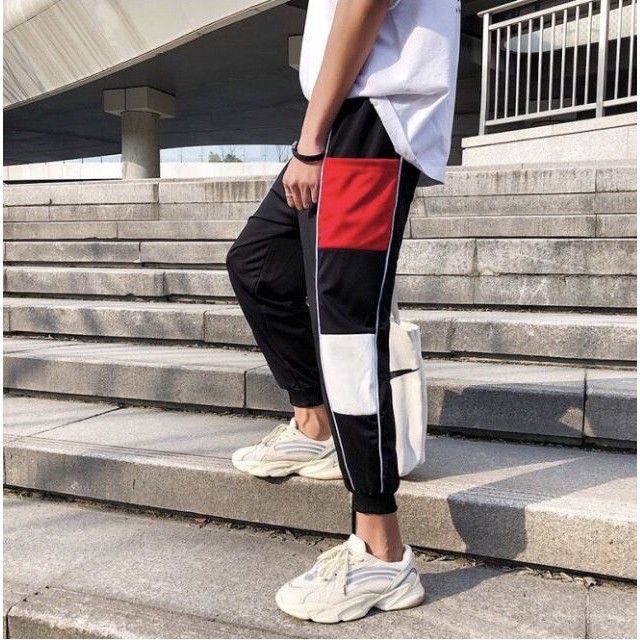 QUẦN SLIMLINE JOGGER PHỐI MÀU CÁCH ĐIỆU PHONG CÁCH CÁ TÍNH MỀM MÁT MÃ 9890098K