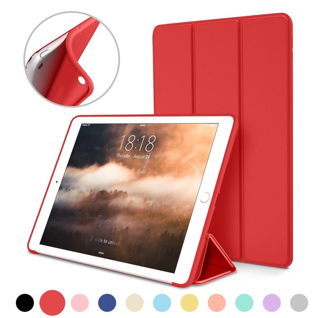 Bao da cao cấp dành cho ipad mini 123/ Ipad mini 4/ ipad new 2017 - tự động tắt mở - ốp dẻo silicone mềm mại | BigBuy360 - bigbuy360.vn