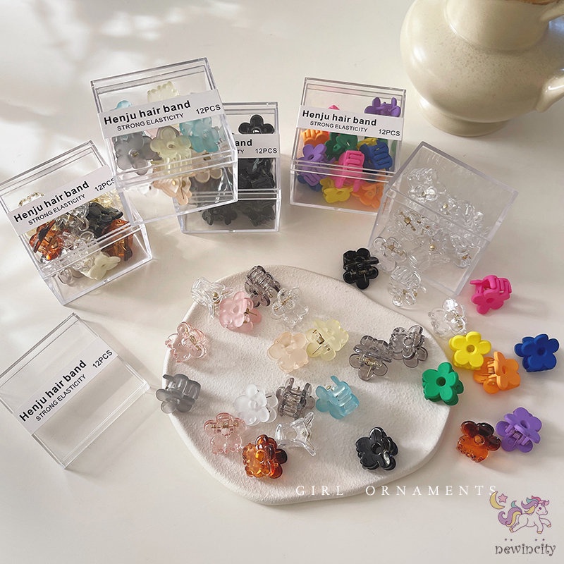 Set 12 Kẹp Tóc Càng Cua Xinh Xắn Phong Cách Hàn Quốc Cho Bé Gái