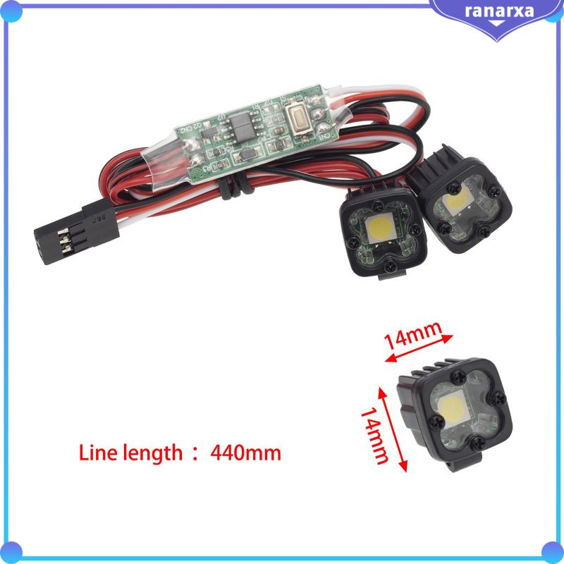 Đèn LED ô tô RC, Đèn pha cản trước, Đèn mái cản sáng có gắn phần cứng cho xe bánh xích điều khiển SCX10 90046 1: 10 DIY