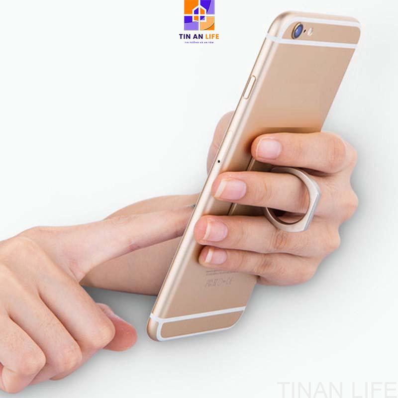 Giá đỡ điện thoại di động hình chữ nhật sang trọng, Giá đỡ dạng nhẫn xoay đa năng bằng hợp kim