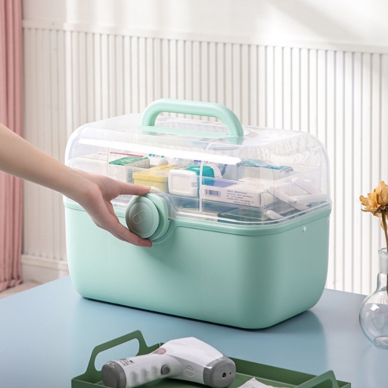 Hộp Đựng Thuốc Gia Đình 3 Tầng Hộp Y Tế Phân Loại Thuốc Cỡ Lớn Siêu Tiện Dụng