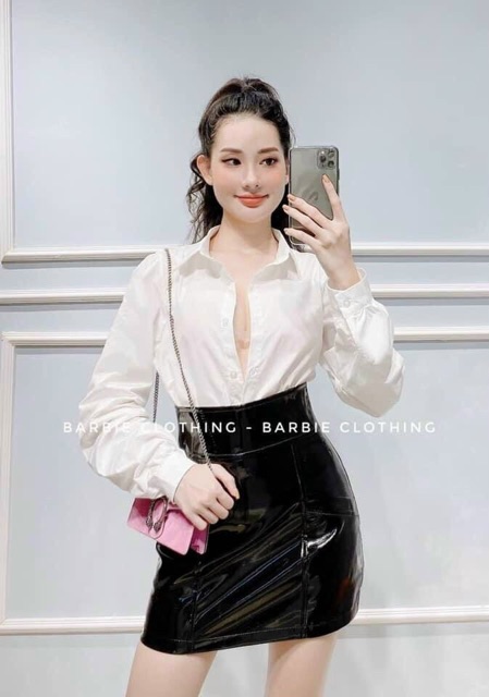 Chân váy da cạp cao hàng đẹp Quảng Châu | BigBuy360 - bigbuy360.vn