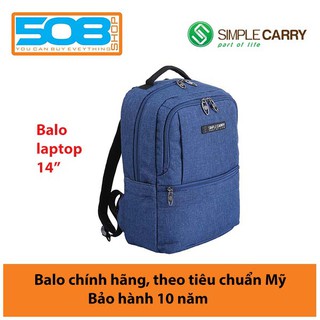 Balo Laptop SimpleCarry Issac6 (Xanh đậm) cho laptop 14" – Bảo hành chính hãng 10 năm