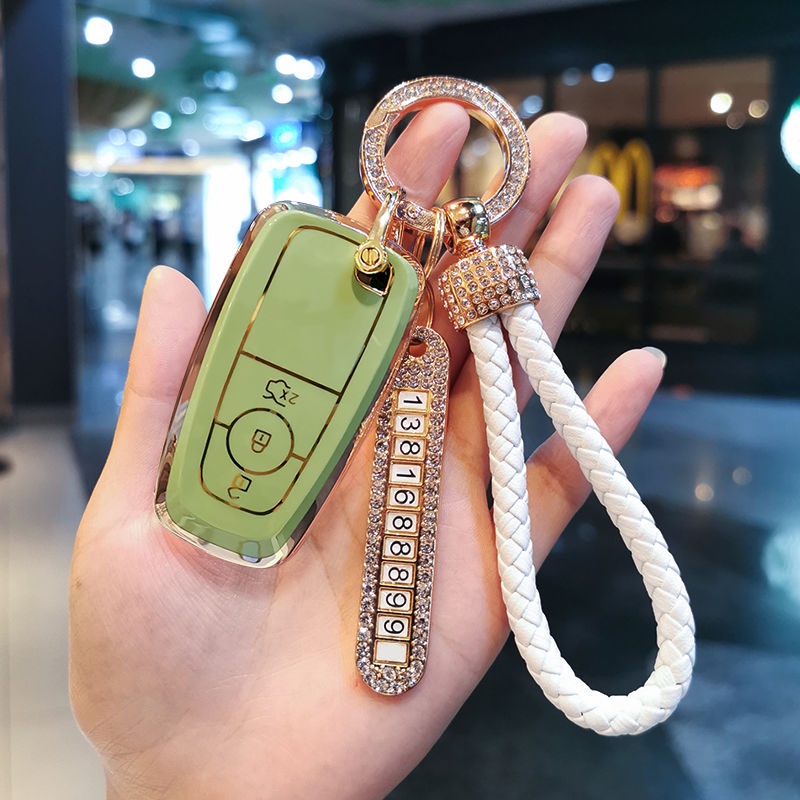 Vỏ Bọc Chìa Khóa Xe Hơi Ford Fiesta Mk8 3 7 Puma Focus 2 3 MK3 Mk4 Mondeo Mk5 4 Explorer Ecosport Kuga Bronco Mustang Gt Ford Mondeo Explorer Edge Expeditie F-450 F-350 F150 Fus