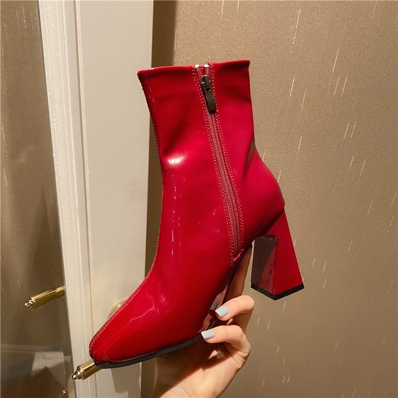 BOOT NỮ DA BÓNG ĐẾ 7p SIÊU SANG
