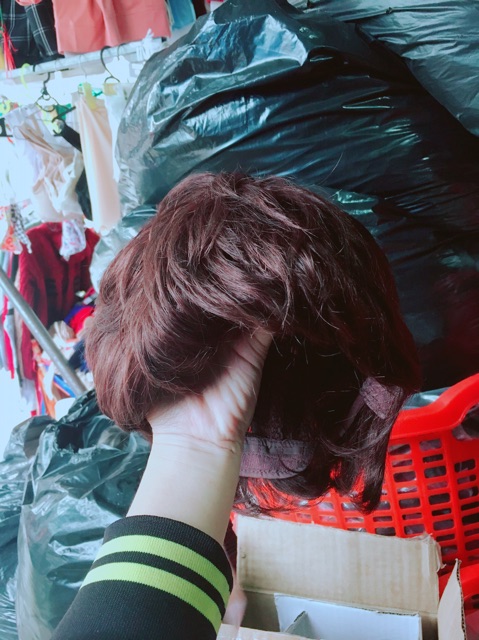 Tóc giả trung niên tomboy cao cấp m4 🥰 freeship 50k🥰 tém tomboy xoăn- tặng lưới chùm tóc