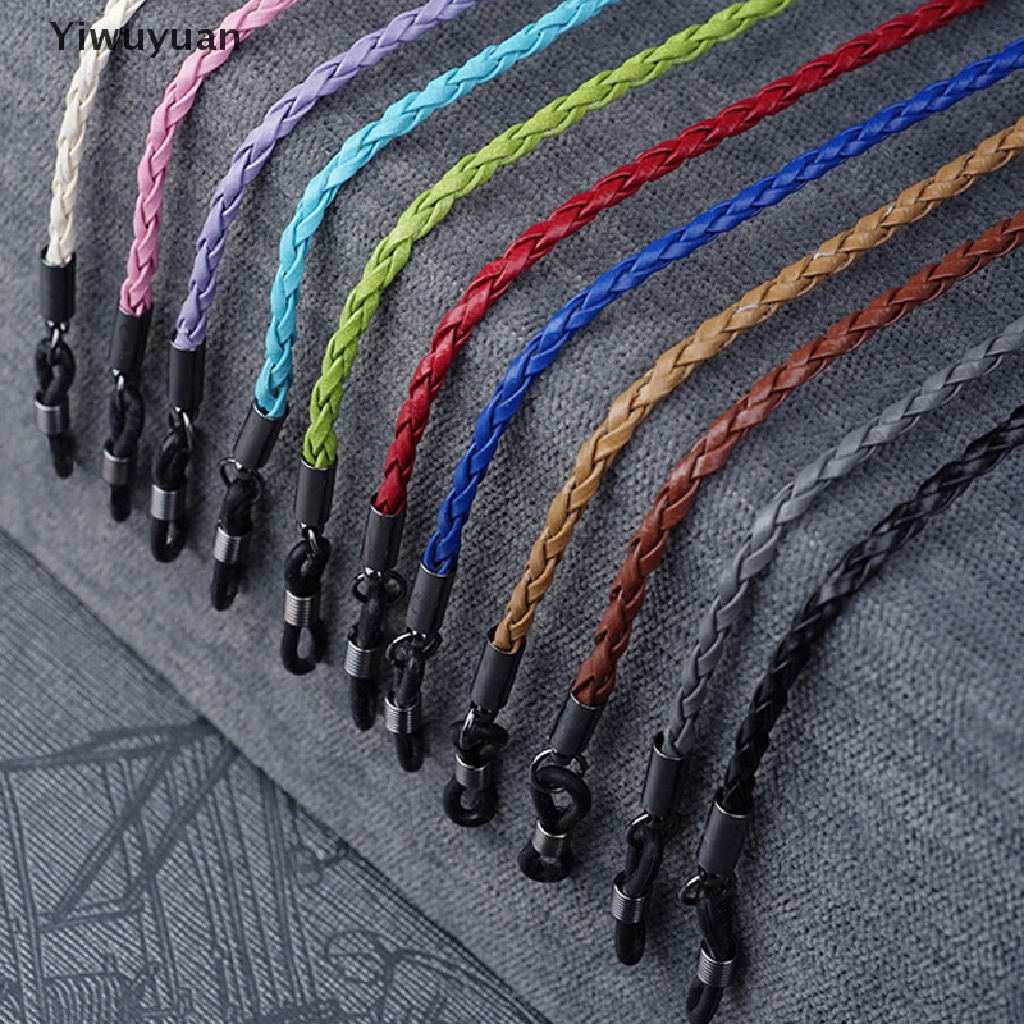 < Yiwuyuan > Dây Đeo Kính Mát Bằng Da Bện Dày Dạng Xoắn