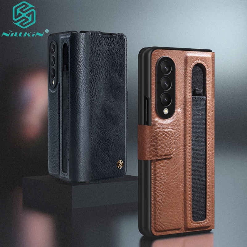 Ốp Điện Thoại Nillkin Bằng Da + PC Bảo Vệ Toàn Diện Cho Samsung Galaxy Z Fold 3