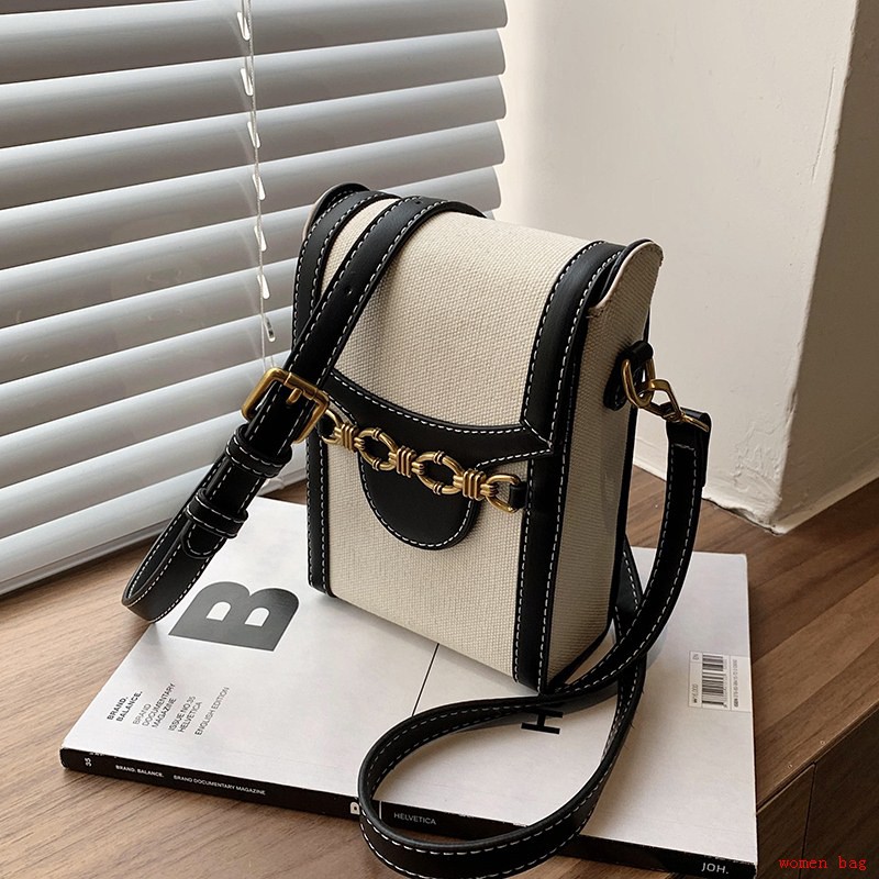 Small Bag Bag Summer-Style 2021 New-Fashion Canvas Shoulder Bag Popular This Year Crossbody Mobile Phone Pouch