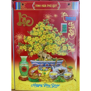 Lịch bloc tân sửu 2021 15x20cm tài lộc