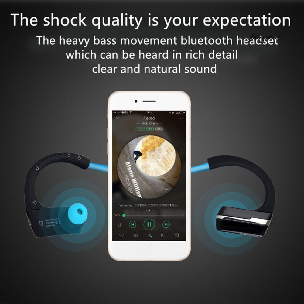 Tai Nghe Bluetooth 4.1 Không Dây Kiểu Dáng Thể Thao Chống Mồ Hôi Phù Hợp Cho Chơi Thể Thao P9