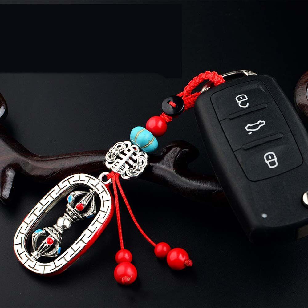 MXGOODS Móc Khóa Hình Bánh Xe Cầu Nguyện Phong Cách Vintage