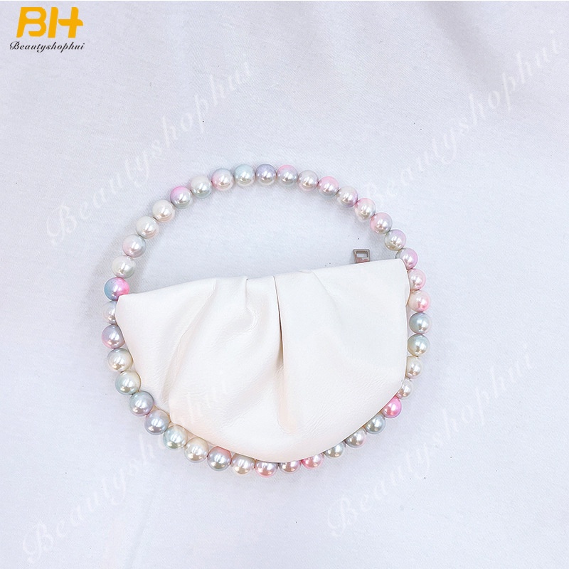 Túi Xách Tròn Đính Ngọc Trai Giả Thiết Kế Mới Thời Trang Dành Cho Nữ 2022