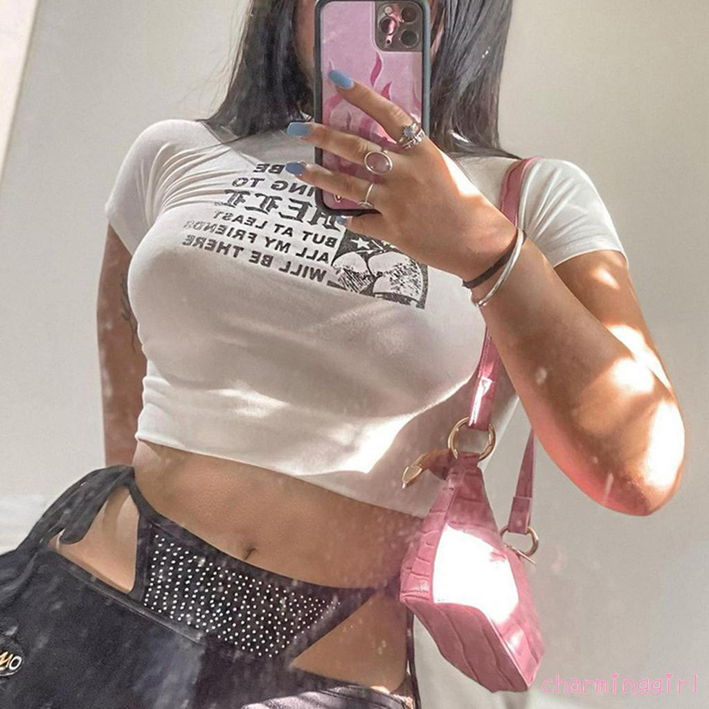 Áo Thun Tay Ngắn Cổ Tròn Thời Trang Cho Nữ