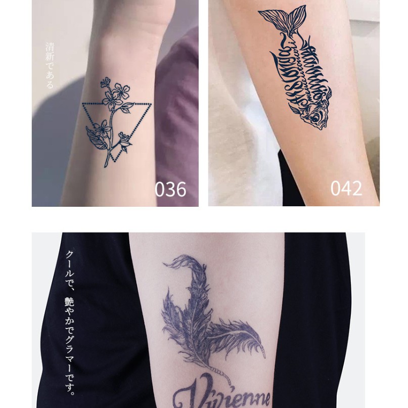 Miếng dán hình xăm có sẵn mực  Mã 030