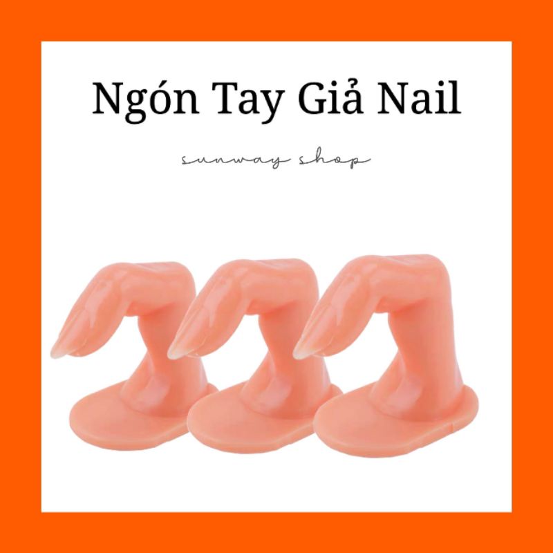 Ngón tay giả học làm nail, tập vẽ gel đắp móng chuyên dụng .