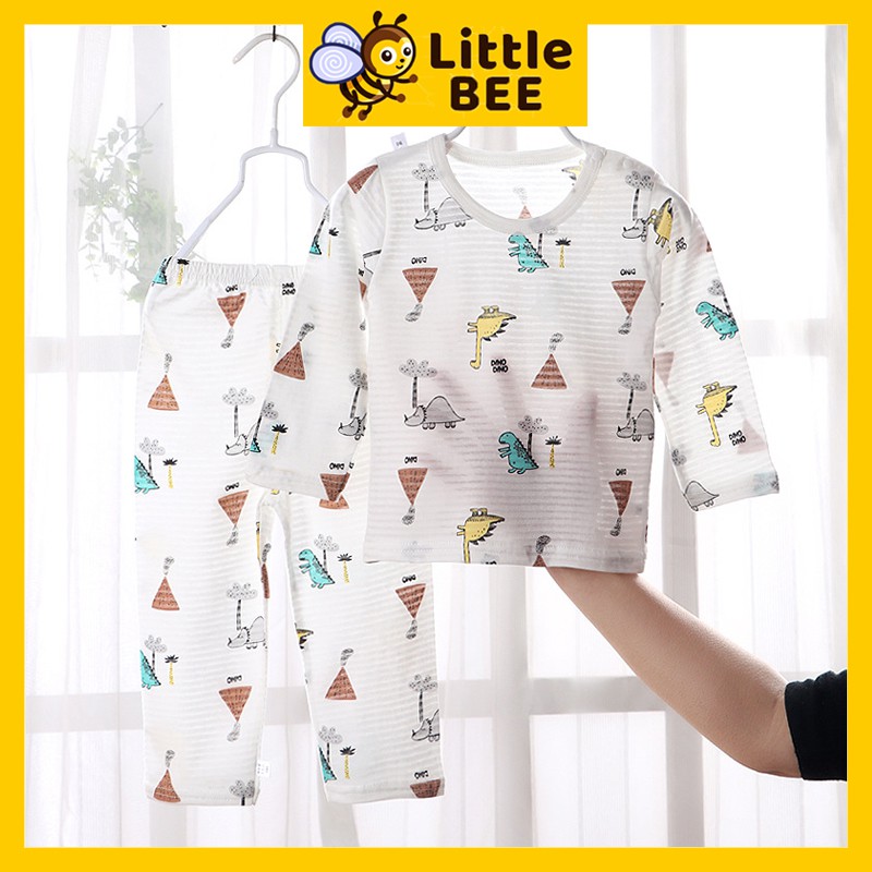 Quần áo trẻ em cotton, bộ cotton cho bé, chất liệu mỏng rất mát, chống muỗi, nằm điều hòa, mặc ở nhà đều thích hợp.