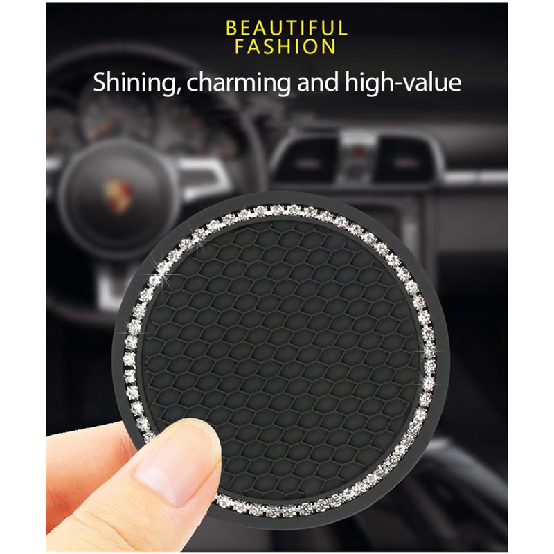 Set 2 Giá Đỡ Bình Nước Bằng Silica Gel Chống Trượt Tiện Dụng Cho Xe Hơi