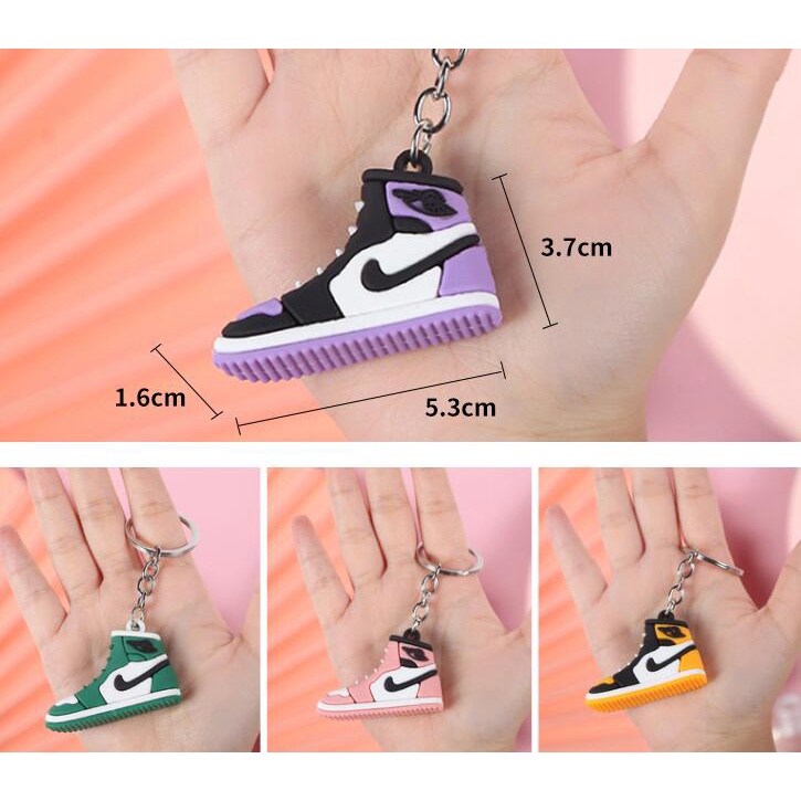 1 Móc Khóa Hình Giày Thể Thao Mini 3D Bằng Cao Su Mềm