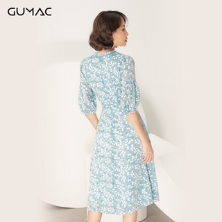 Đầm eo nhún cổ nơ GUMAC DA997