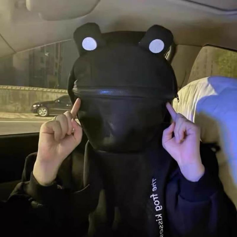 Áo hoodie khóa kéo mũ ếch🐸