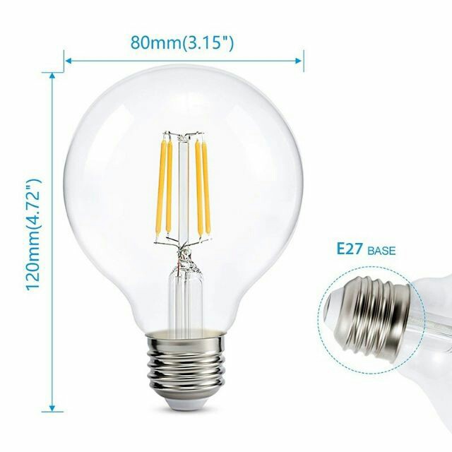 Bóng đèn: bóng đèn trang trí Edison G80 đui E27
