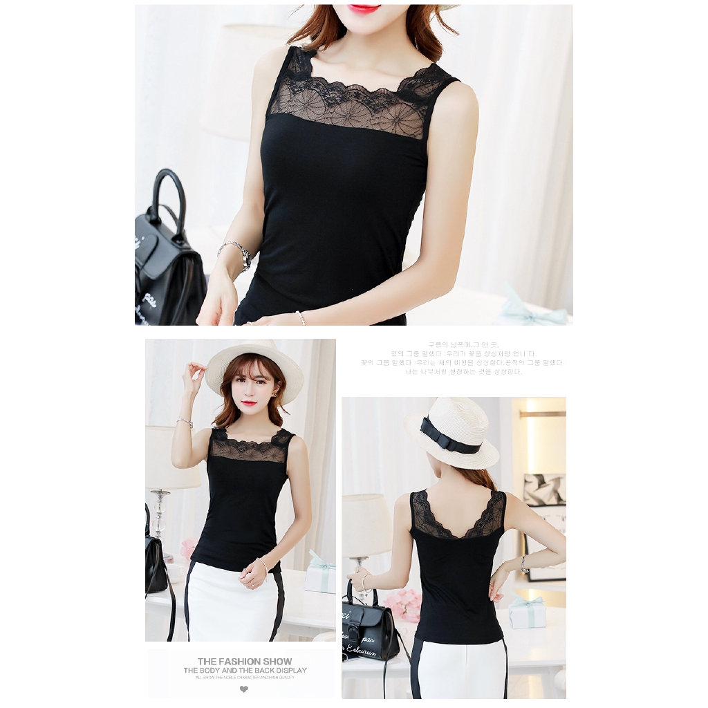 Áo không tay phối ren thời trang quyến rũ dành cho nữ  | BigBuy360 - bigbuy360.vn