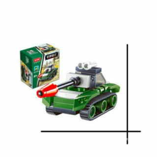 Bộ lắp ráp kiểu lego xe tăng mini