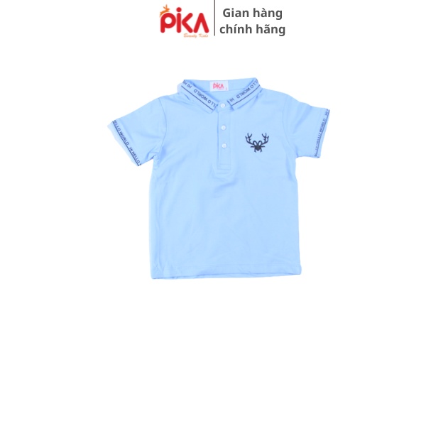 Áo cổ trụ cho bé trai - Pika kids - chất liệu cotton in hình dễ thương - Quần áo trẻ em từ 22-40kg