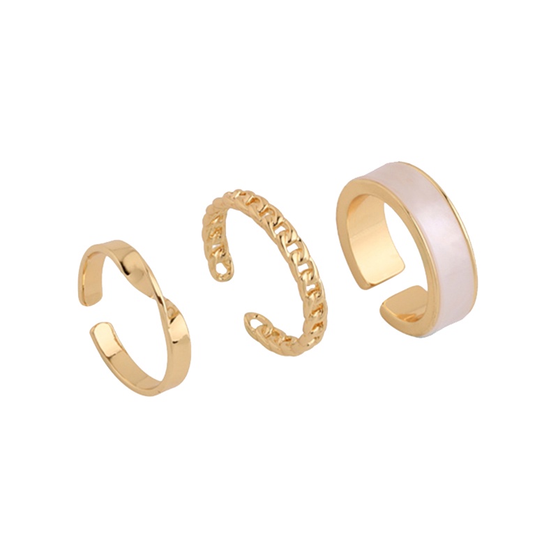 MOCHASHU Set 3 Nhẫn 3 Món Thời Trang Cho Nữ