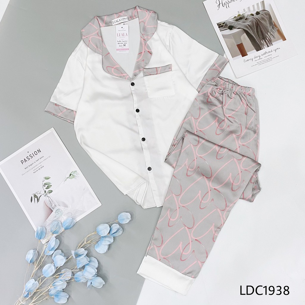 [Pijama Cao Cấp Fullsize] Pijama Ngắn Tay - Bộ Mặc Nhà Cộc Dài Lụa Satin Cao Cấp Mềm Mại An Toàn Với Làn Da | BigBuy360 - bigbuy360.vn