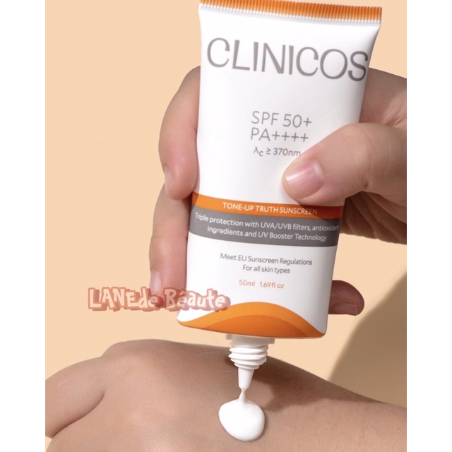 KEM CHỐNG NẮNG NÂNG TÔNG TỰ NHIÊN CLINICOS TRUTH SUNSCREEN SPF 50 PA++++ 50ML