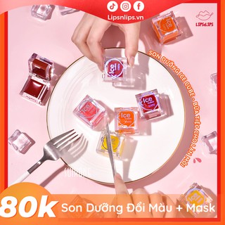 Son dưỡng + mặt nạ môi 2trong1 ice cube