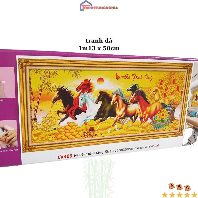 Tranh đính đá, tranh thêu chữ thập mã đáo thành công