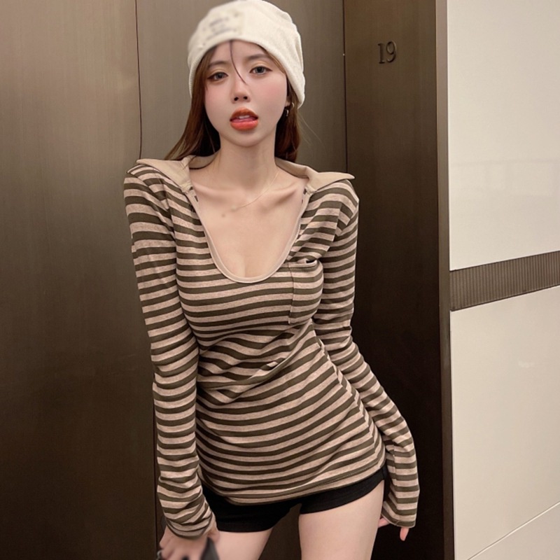 Áo Nữ Tay Dài Cổ Chữ V Thời Trang Quyến Rũ
