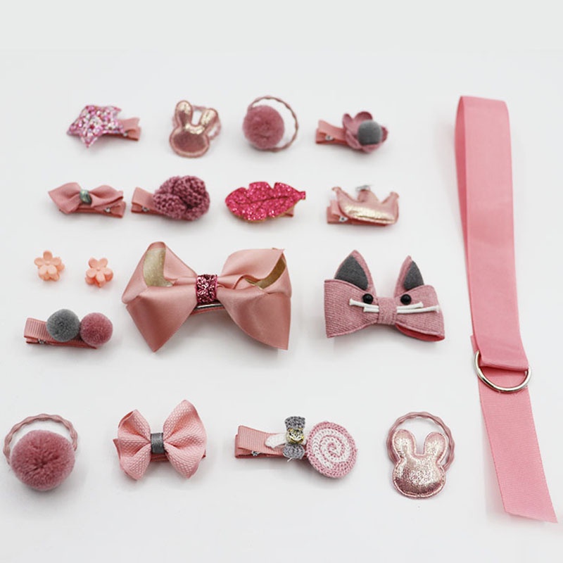 Set 18 Kẹp Tóc Hình Vương Miện Ngôi Sao Xinh Xắn Cho Bé Gái