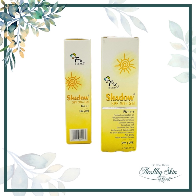 CHỐNG NẮNG FIXDERMA SPF 30 SHADOW DẠNG GEL PHÙ HỢP MỌI LOẠI DA