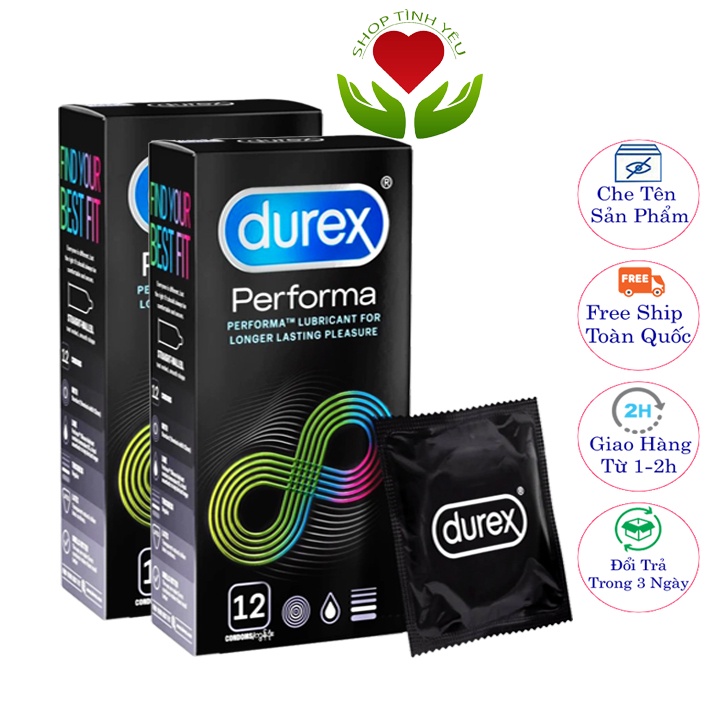 Bao Cao Su Siêu Mỏng Durex Performa Chống Xuất Tinh Sớm Kéo Dài Thời Gian Quan Hệ