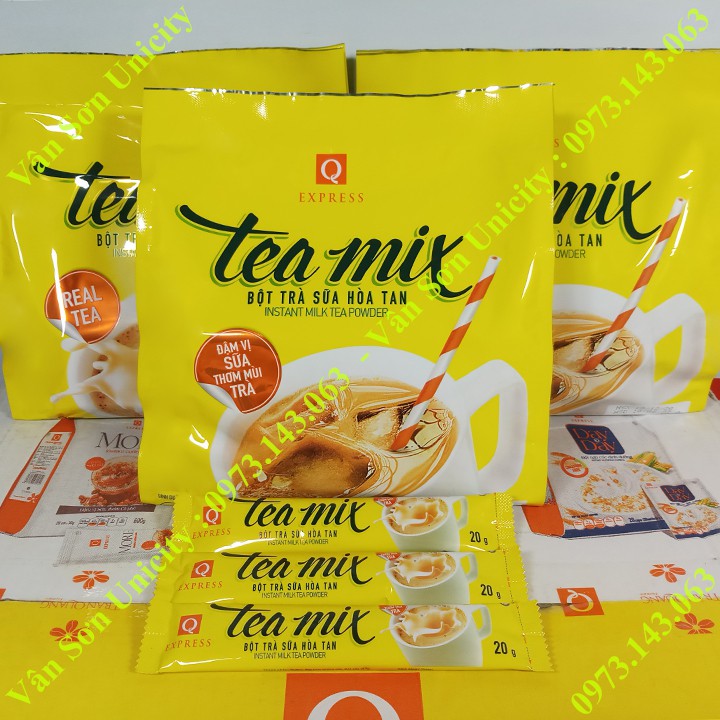 03 bịch Trà sữa Tea mix Trần Quang 480g (24 gói dài * 20g)