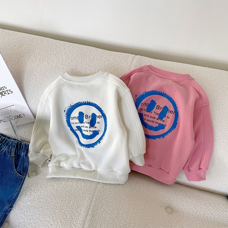 Áo sweater mặt cười cho bé A849