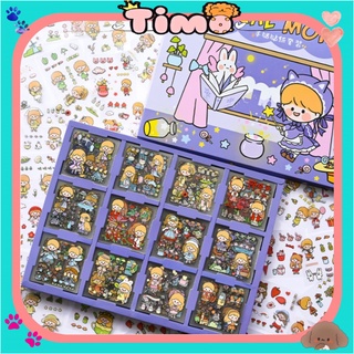 Sticker dán sổ cute dễ thương trang trí laptop đồ dùng học tập hộp 240 tấm ST3