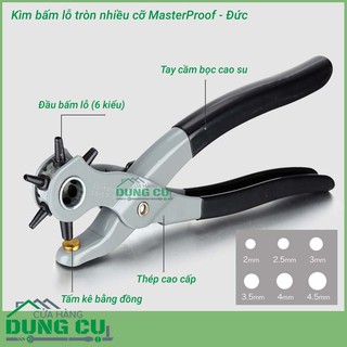 Kìm bấm lỗ tròn nhiều cỡ MasterProof – Đức