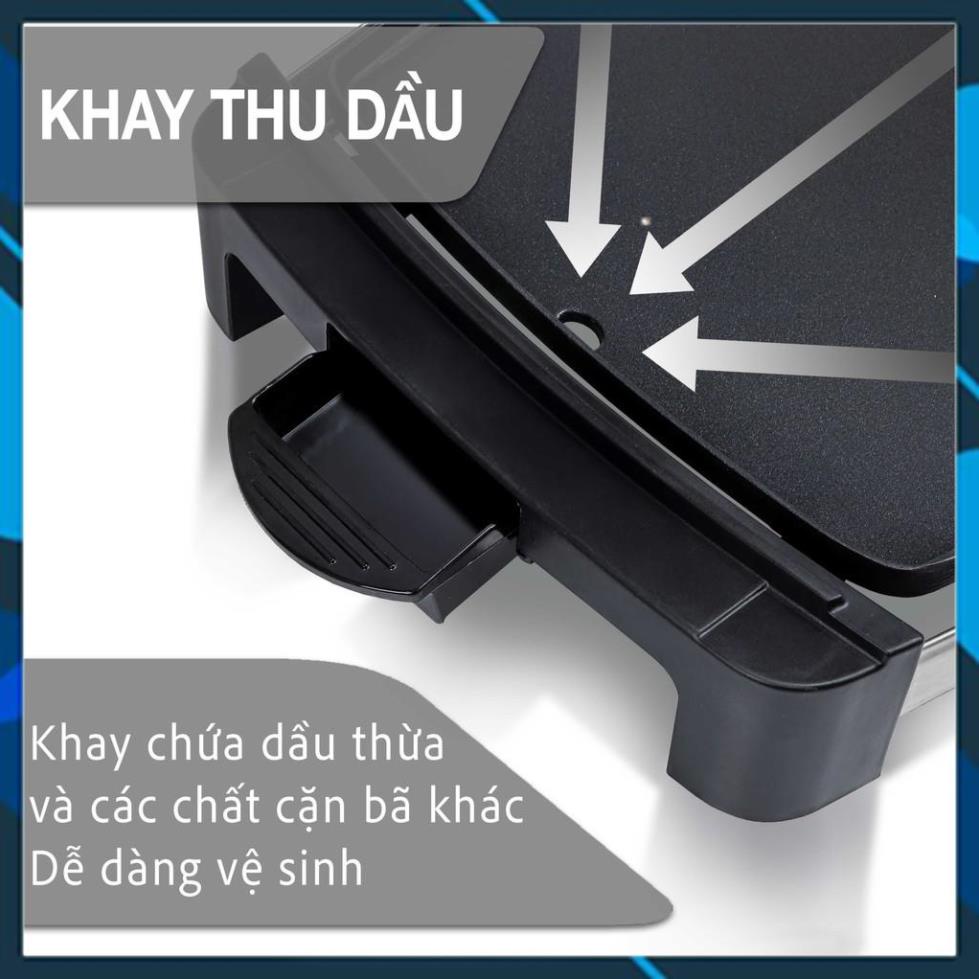 Bếp nướng điện không khói , vỉ nướng Lebenlang của Đức, công suất 2200W, hàng chính hãng BH 2 năm