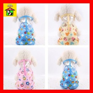 🌈 Áo Mưa Chó Mèo Thú Cưng Hoạt Hình 4 Chân