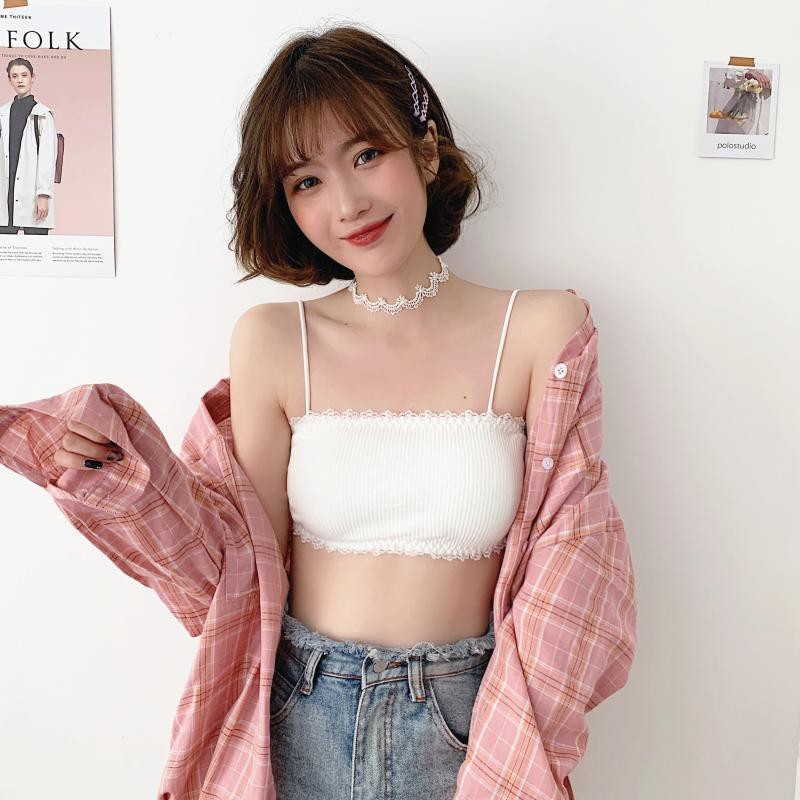 Áo Bra Nữ Cotton ⭐FREESHIP⭐Áo Ngực Không Gọng Viền Ren - Bra 2 Dây Kèm Mút Mỏng  636 | BigBuy360 - bigbuy360.vn