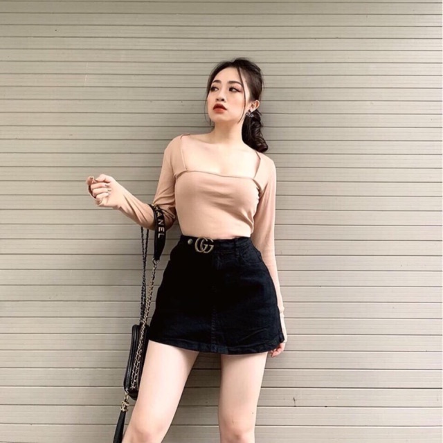 Áo zip cổ vuông mới về