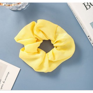 Dây buộc tóc scrunchie lụa satin màu basic